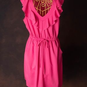 Hot Pink Knee Length Dress